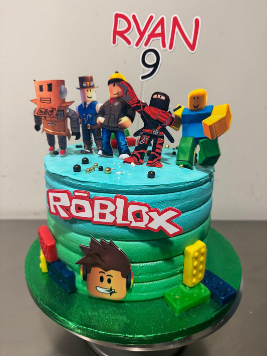 Roblox Cake Topper | Boys Birthday Party Decoration | Gamer Theme Cake Decor | Personalised Roblox Party Supplies | Video Game Birthday Ideas