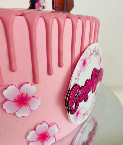 Demon Slayer Cake Topper | Nezuko Birthday Cake Decoration | Anime Party Supplies | Kimetsu no Yaiba Theme Birthday Ideas | Personalised Demon Slayer Party Decor