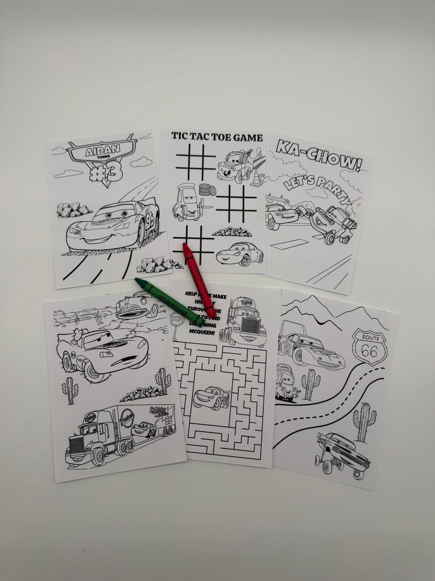 Cars Colouring Pages | Cars Colouring Sheets | Cars Party Favours | Cars Party Bag Fillers