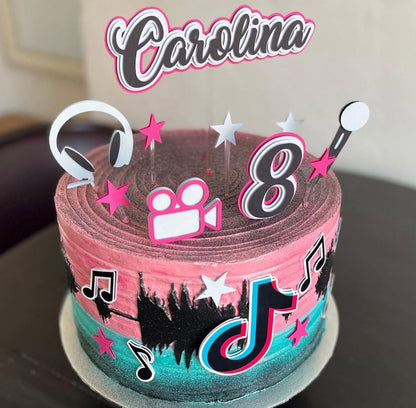 TikTok Cake Topper | TikTok Cake Ideas | TikTok Party | TikTok Birthday | TikTok Party Ideas | TikTok Girls Birthday Cake