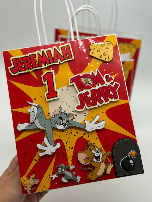 Tom & Jerry Personalised Party Bag | Tom & Jerry 3D Party Bag | Personalised Party Bags | Tom & Jerry Birthday Ideas | Tom and Jerry Party Ideas | Tom and Jerry Party Box | Tom and Jerry Birthday Decor