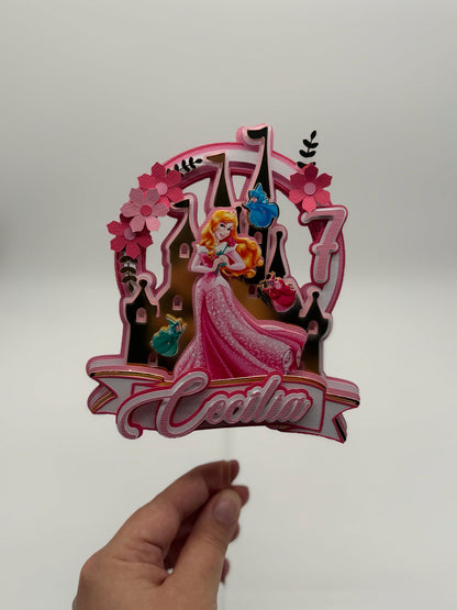 Sleeping Beauty Cake Topper | Disney Princess Birthday | Disney Princess Cake Ideas | Sleeping Beauty Party Ideas
