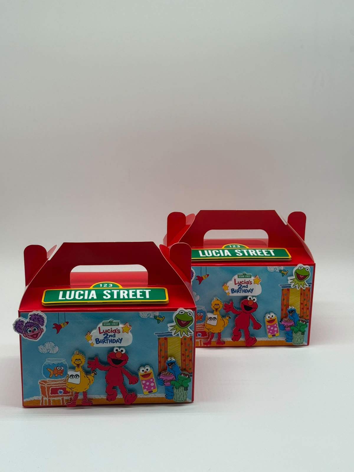 Elmo Party Boxes | Sesame Street Personalised Party Boxes | Elmo Birthday | Sesame Street Birthday Ideas | Elmo Party Favors | Sesame Street Party Boxes