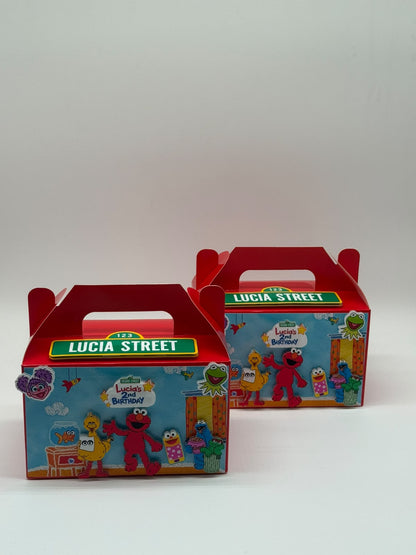 Elmo Party Boxes | Sesame Street Personalised Party Boxes | Elmo Birthday | Sesame Street Birthday Ideas | Elmo Party Favors | Sesame Street Party Boxes