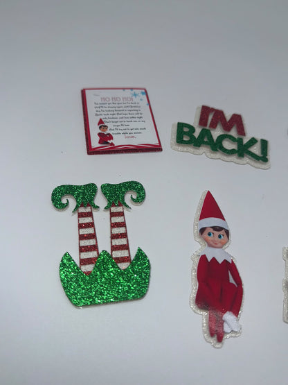 Elf on the Shelf Cupcake Toppers | Christmas Elf Cupcake Decorations – Set of 6