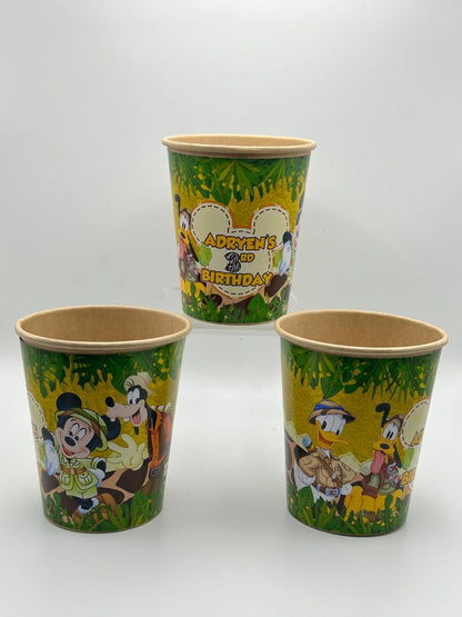 Mickey Safari Party Tableware | Mickey Safari Party Placemats | Mickey Safari Party Cups | Mickey Safari Party Plate | Mickey Safari Party Cutlery Holder | Mickey Safari Party Straw | Mickey Safari Birthday Decoration | Mickey Safari Party Supplies