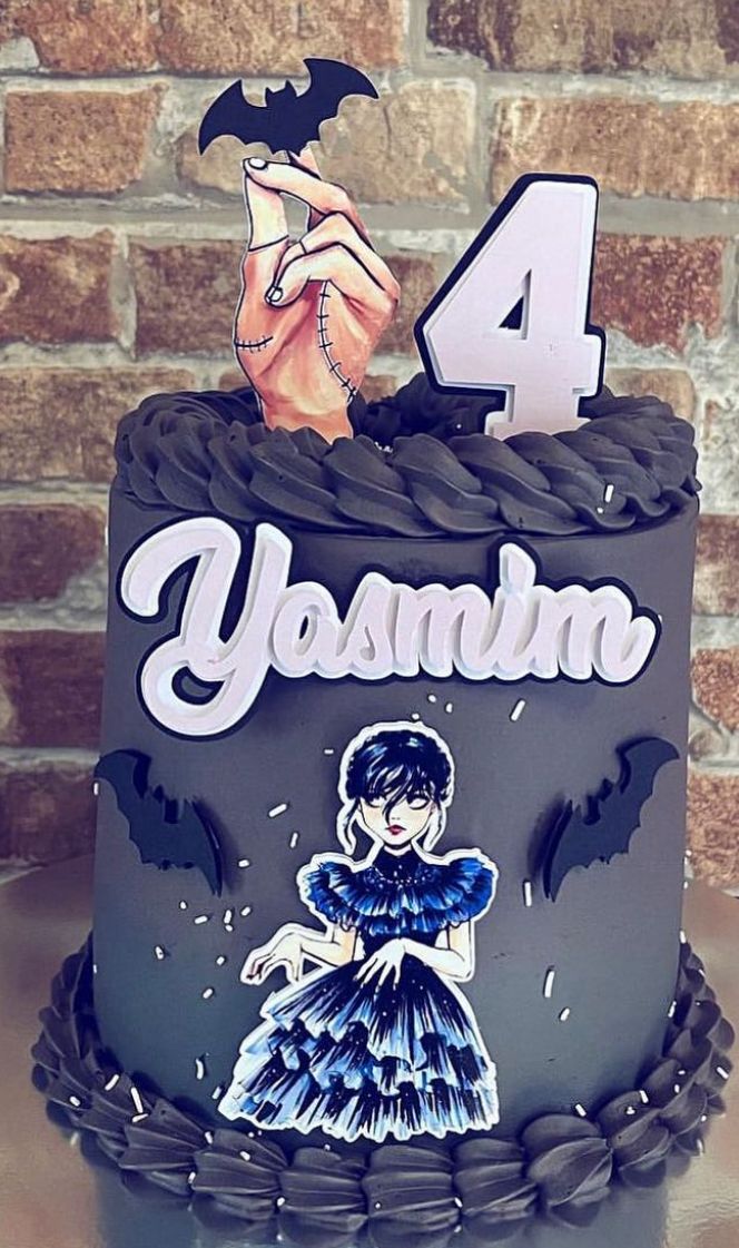 Wednesday Addams Cake Topper | Wednesday Addams Cake Ideas | Wednesday Addams Party | Wednesday Addams Birthday | Wednesday Addams Party