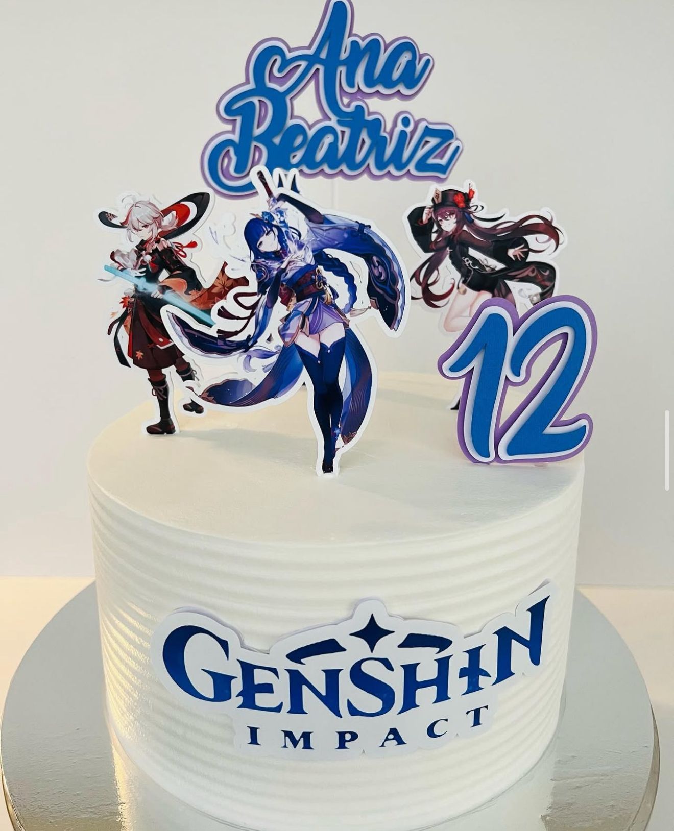 Genshin Impact Cake Topper | Genshin Birthday Cake Decoration | Anime Game Party Supplies | RPG Theme Birthday Ideas | Personalised Genshin Impact Party Decor