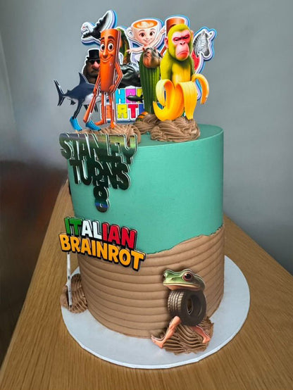 Italian Brainrot Cake Topper | Italian Brainrot Birthday | Italian Brainrot Party | Italian Brainrot Cake Ideas | Italian Brain Rot Cake Topper Ideas | Italian Brainrot Party Decor