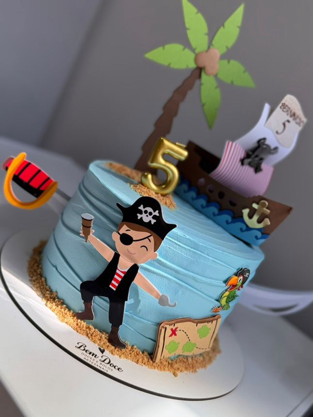 Pirate Cake Topper | Pirate Birthday Ideas | Pirate Party Ideas | Crazy Pirate Cake Topper | 3D Pirate Boat Cake Topper | Pirate Cake Ideas