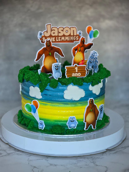 Grizzy & the lemmings Cake Topper | Grizzy & the Lemmings Birthday | Grizzy and the Lemmings Birthday Party Ideas | Grizzy and the Lemmings Personalised Topper | Grizzy and the Lemmings Cake