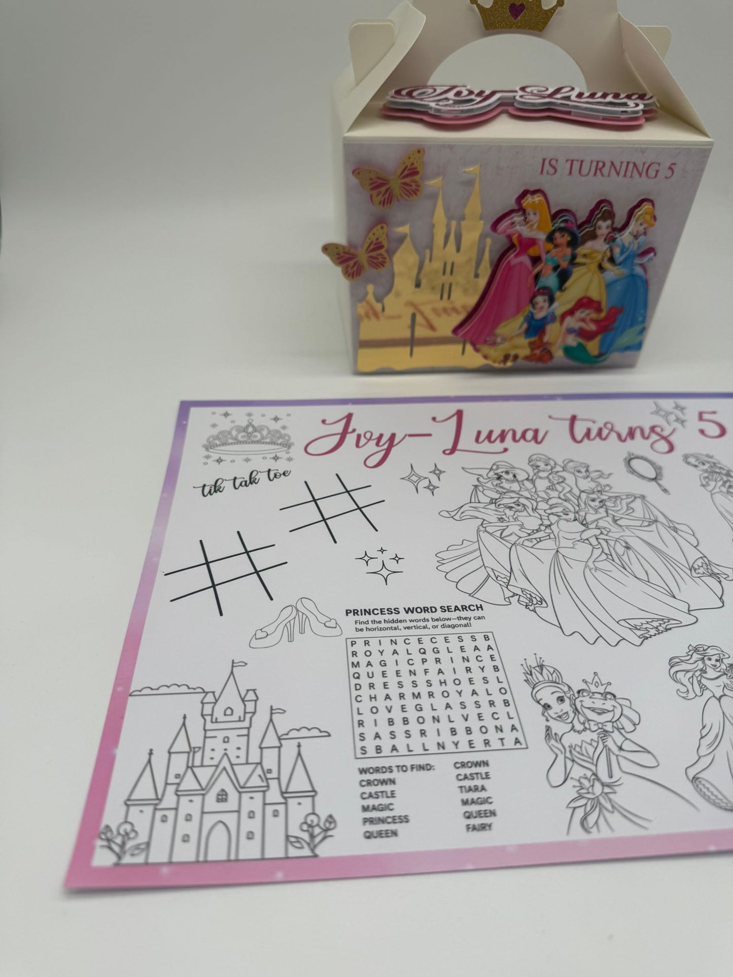 Disney Princess Activity Set | Disney Princess Personalised Activity Sheet | Disney Princess Personalised Crayons | Disney Princess Kids Placemat | Disney Princess Fun Activities | Disney Princess Table Decor | Disney Princess Cute Activity Ideas