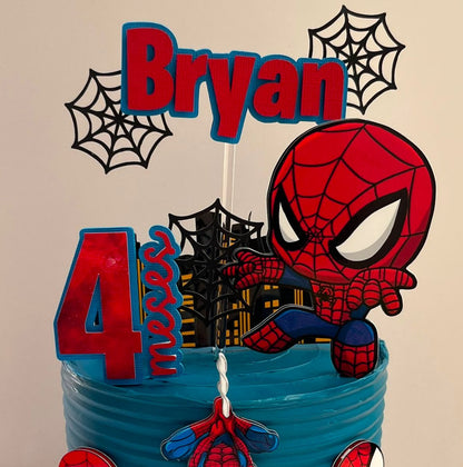 Spiderman Cake Topper | Personalised Spiderman Cake | Cute Spidey Cake Topper | Spiderman Cake Ideas | Spidey Cake Ideas