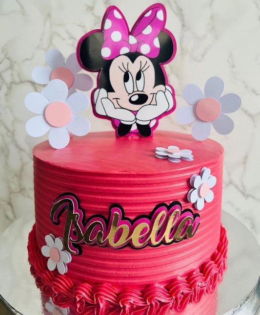 Minnie Mouse Cake Topper | Minnie Mouse Cake Ideas | Minnie Mouse Party | Minnie Mouse Birthday | Minnie Mouse Party Ideas | Pink Minnie Mouse Cake Topper