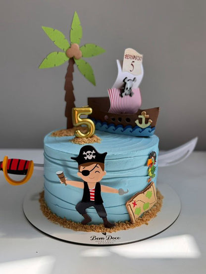 Pirate Cake Topper | Pirate Birthday Ideas | Pirate Party Ideas | Crazy Pirate Cake Topper | 3D Pirate Boat Cake Topper | Pirate Cake Ideas