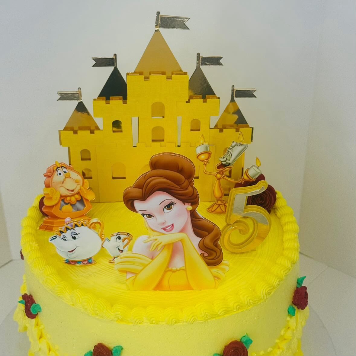 Belle and the Beast Cake Topper | Princess Belle Cake Topper | Princess Belle Cake Ideas | Princess Belle Cake Ideas | Princess Belle Birthday Decor | Princess Cake Ideas