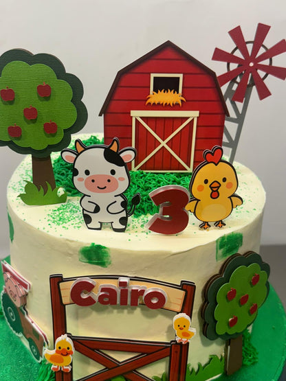 Farm Cake Topper | Cute Farm Cake Ideas | Cute Farm Animals Cake Topper | Boys Farm Cake Ideas | Girls Farm Cake Ideas