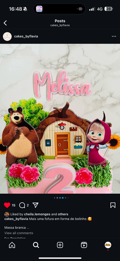 Masha and the Bear Cake Topper | Masha and the Bear Cake Ideas | Masha and the Bear Party | Masha and the Bear Birthday | Masha and the Bear Party Ideas