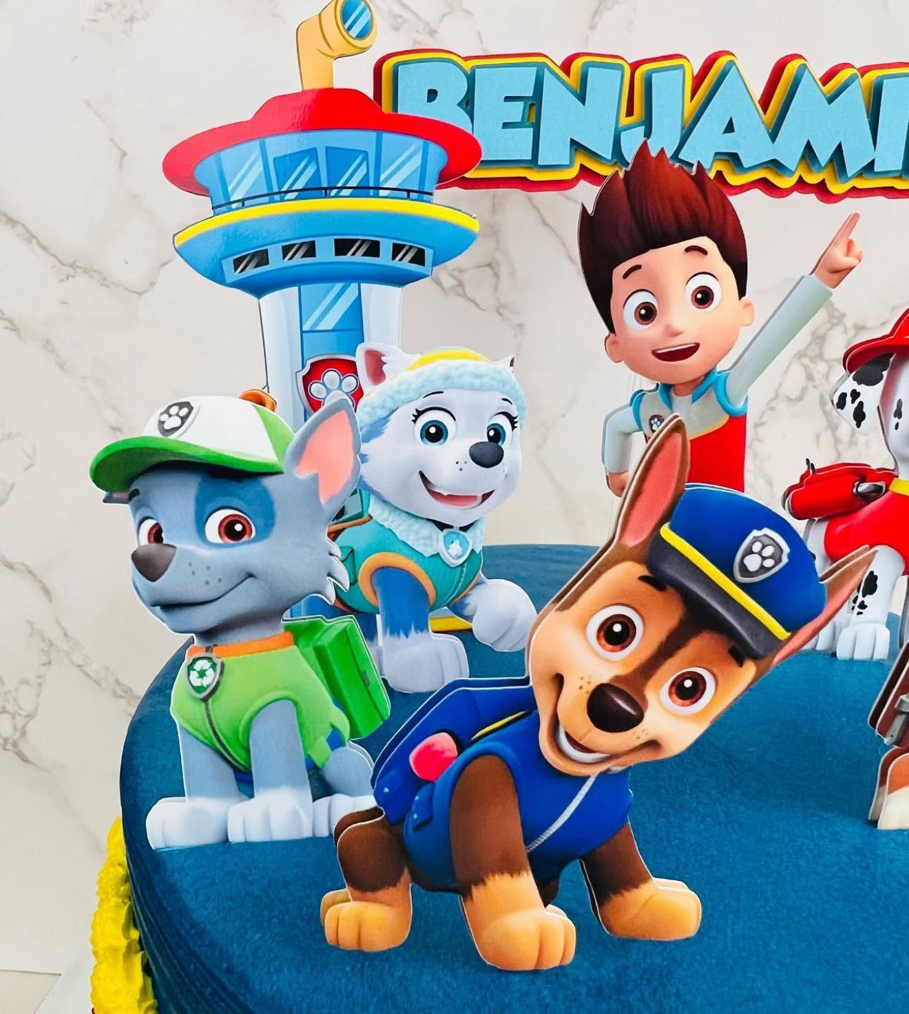 Paw Patrol Cake Topper | Paw Patrol Birthday Decoration | Puppy Party Supplies | Ryder and Pups Theme Birthday Ideas | Personalised Paw Patrol Party Decor