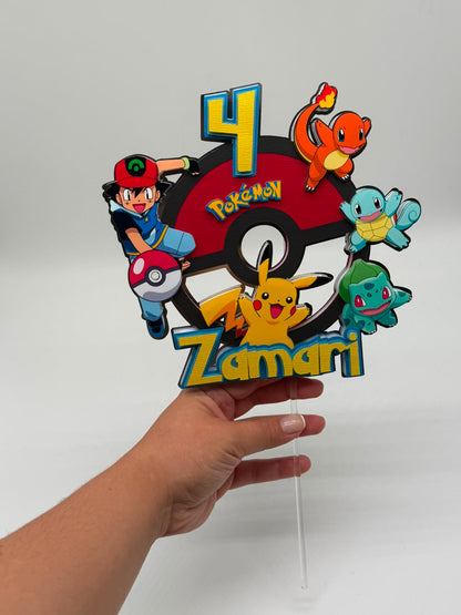 Pokemon Cake Topper | Pokemon Party | Pikachu Cake Topper | Pikachu Party