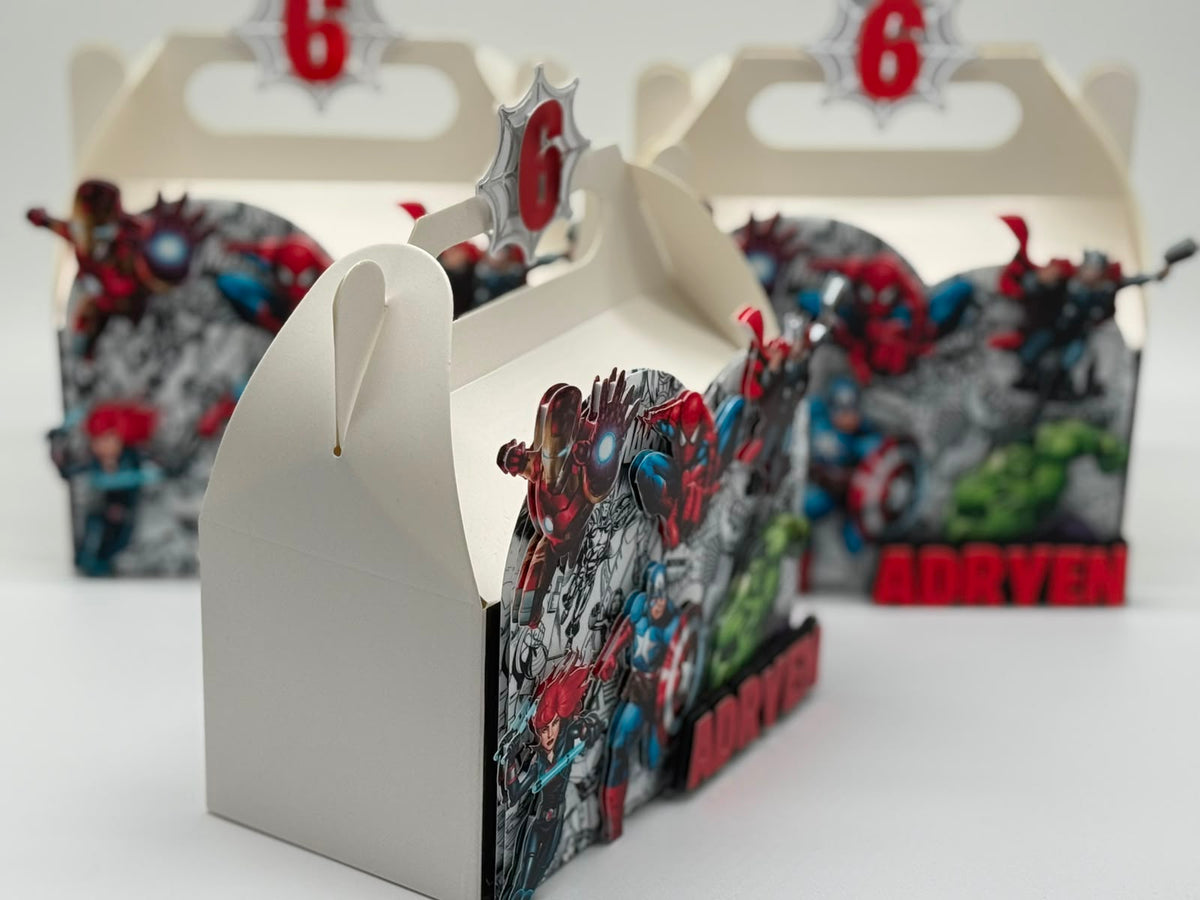 Avengers Gable Box | Avengers Party Box | Avengers Party Boxes | Avengers Birthday Decor | Avengers Personalised Party Box | Avengers Party Bag