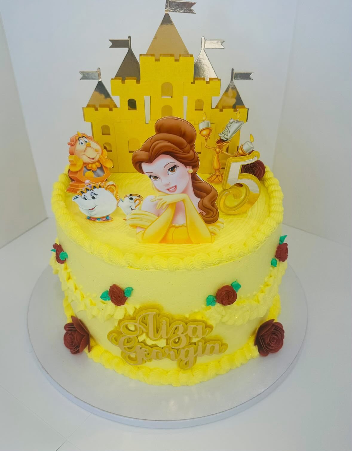 Belle and the Beast Cake Topper | Princess Belle Cake Topper | Princess Belle Cake Ideas | Princess Belle Cake Ideas | Princess Belle Birthday Decor | Princess Cake Ideas