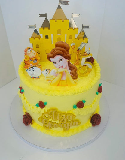 Belle and the Beast Cake Topper | Princess Belle Cake Topper | Princess Belle Cake Ideas | Princess Belle Cake Ideas | Princess Belle Birthday Decor | Princess Cake Ideas