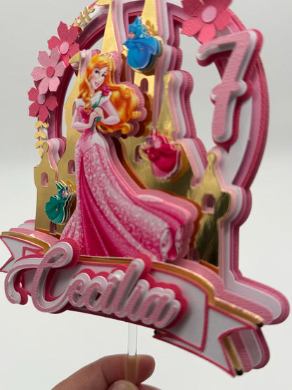 Sleeping Beauty Cake Topper | Disney Princess Birthday | Disney Princess Cake Ideas | Sleeping Beauty Party Ideas