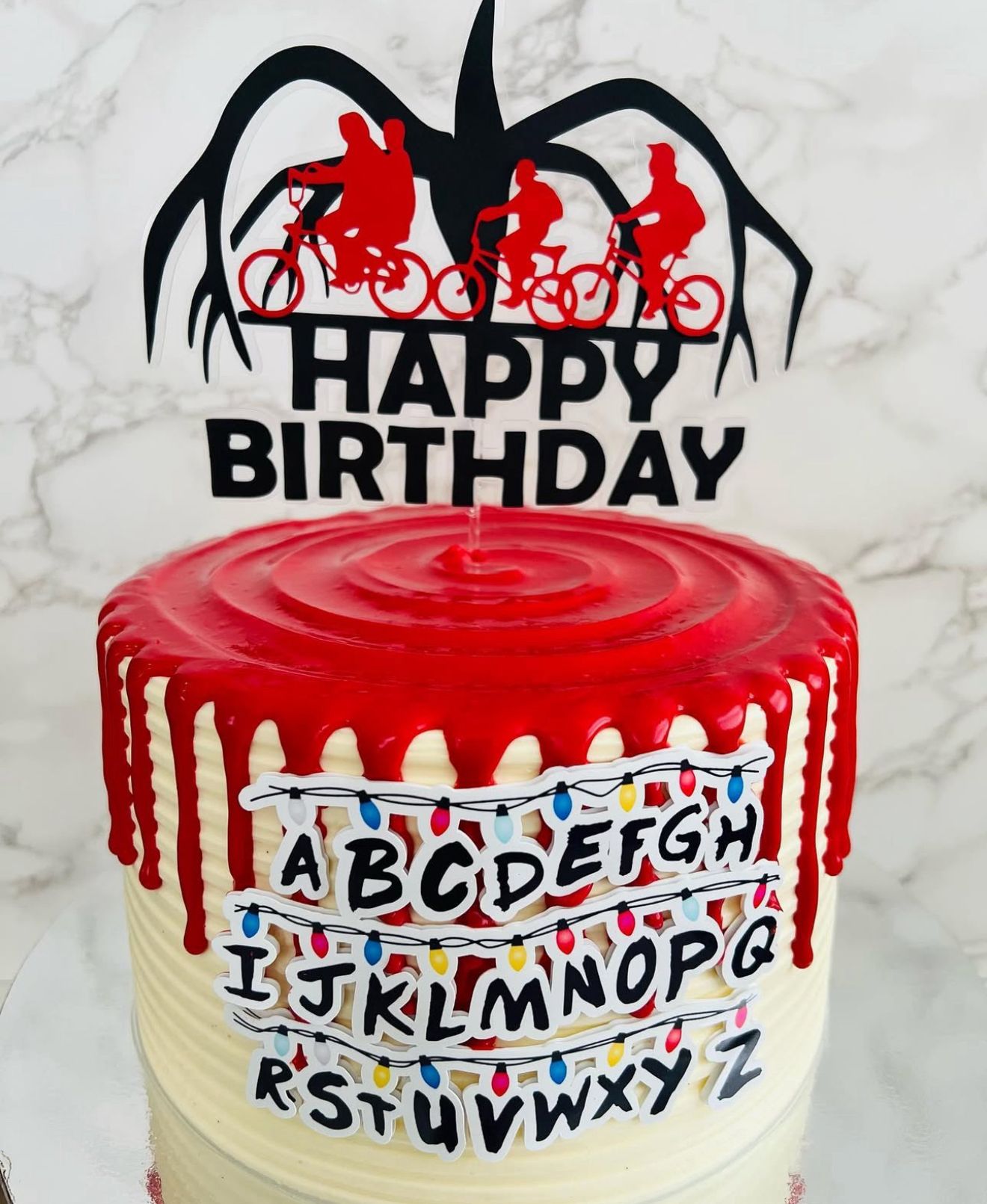 Stranger Things Cake Topper | Stranger Things Birthday Decoration | Netflix Party Supplies | Hawkins Theme Birthday Ideas | Personalised Stranger Things Party Decor