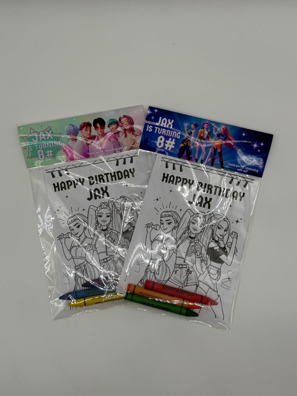 Kpop Demon Hunters Colouring Sheets | Kpop Demon Hunters Party Favours | Kpop Demon Hunters Party Bag Fillers | Saja Boys Colouring Sheets