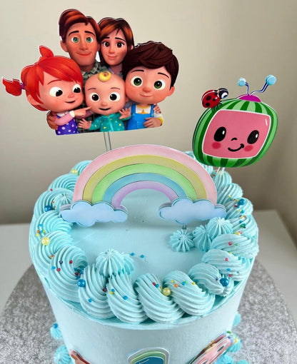 Cocomelon Cake Topper | Cocomelon Party Decor | Cocomelon Birthday Cake Ideas | Cute Cocomelon Cake Decoration