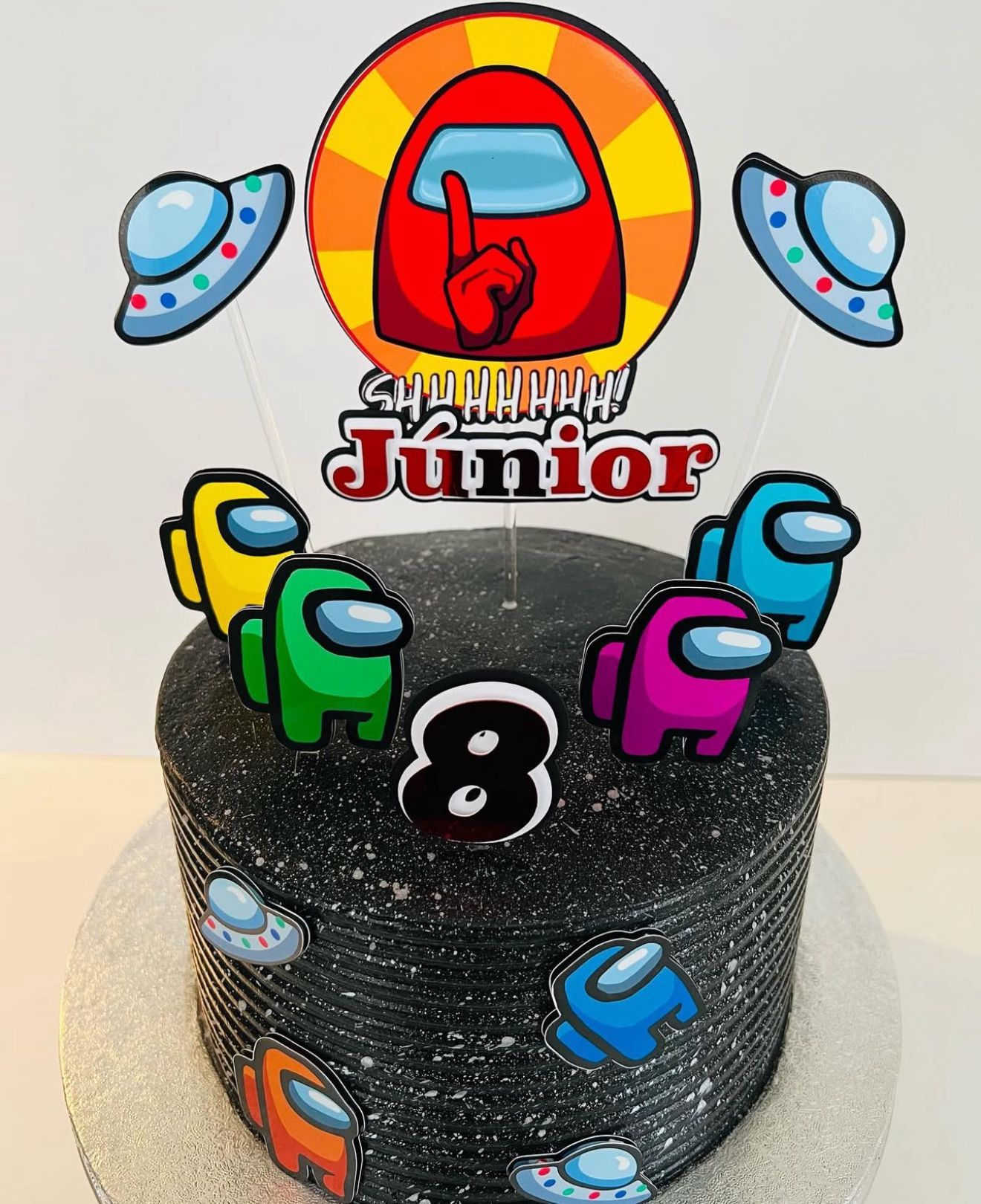 Among Us Cake Topper | Among Us Birthday Cake Decoration | Gaming Party Supplies | Impostor Theme Birthday Ideas | Personalised Among Us Party Decor