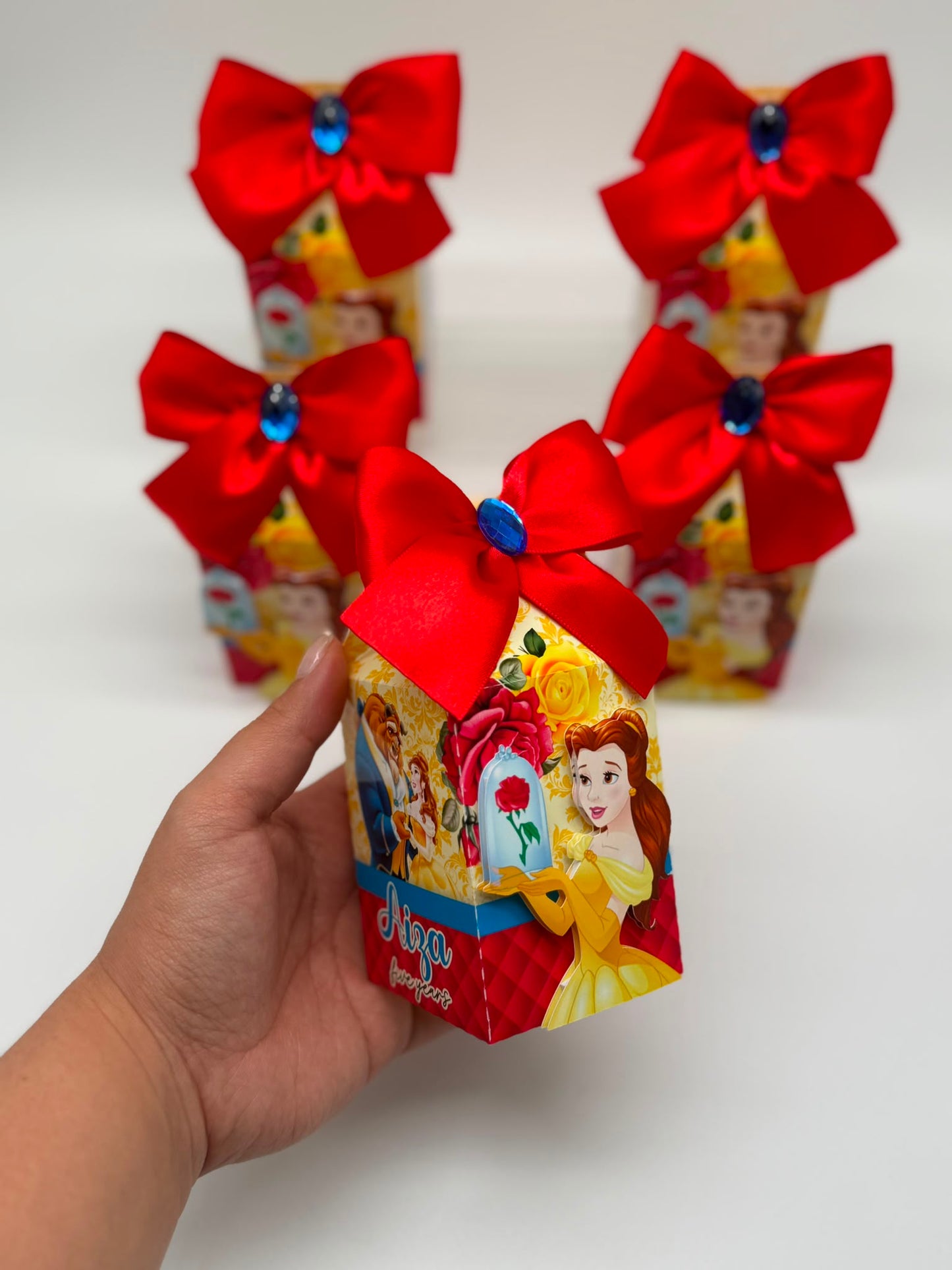 Beauty and the Beast Party Boxes | Beauty and the beast Party | Beauty and the beast Party decor | Beauty and the beast Cute Party Favours | Bela e a Fera Caixinhas Personalizadas