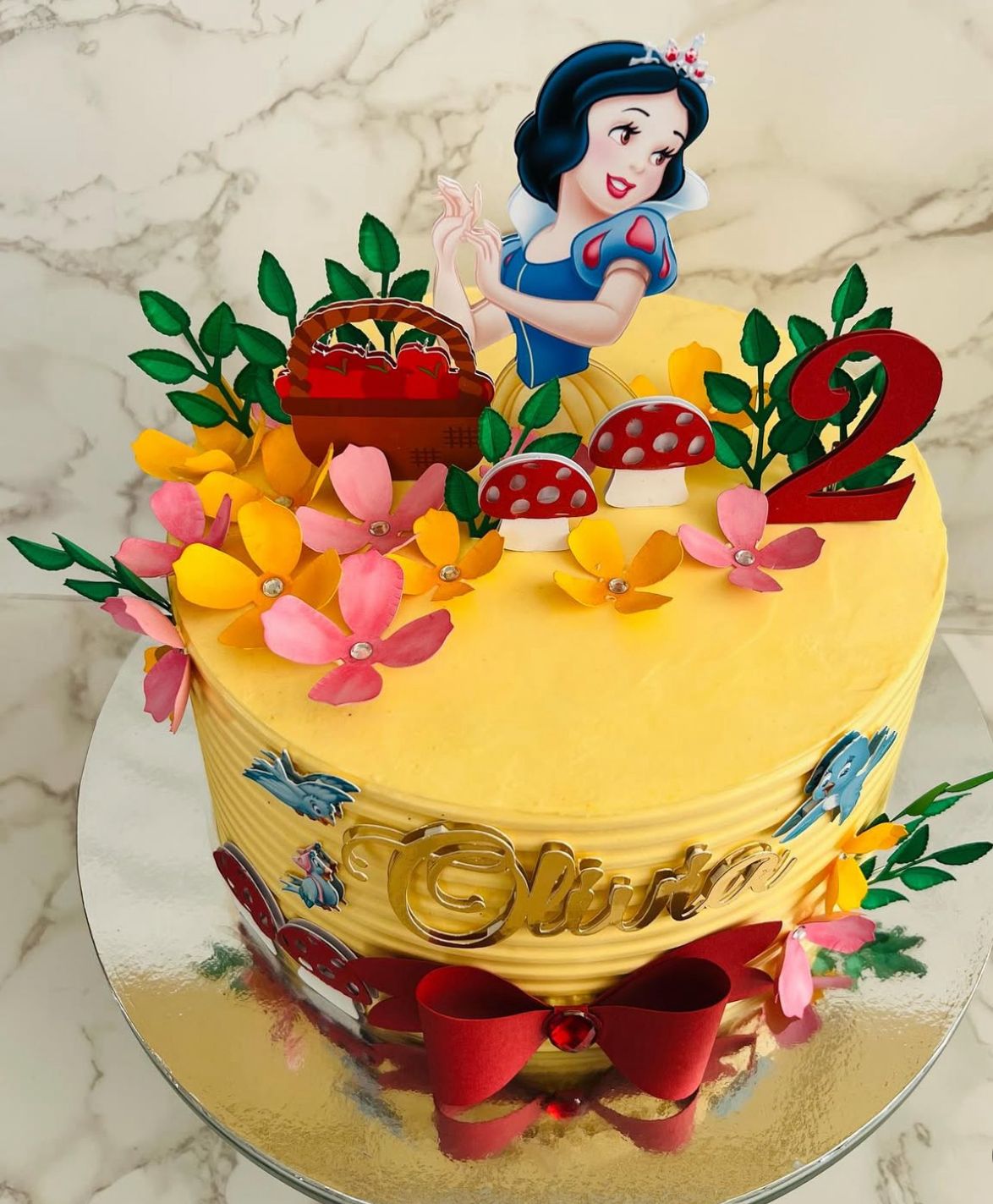 Snow White Cake Topper | Snow White Birthday Cake Decoration | Princess Party Supplies | Snow White Theme Birthday Ideas | Personalised Princess Party Decor