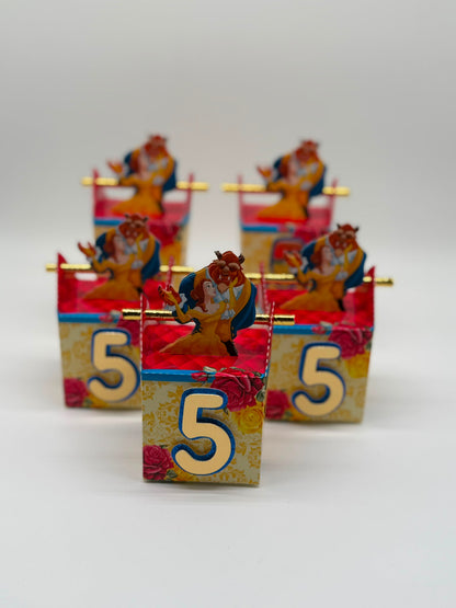 Beauty and the Beast Party Boxes | Beauty and the beast Party | Beauty and the beast Party decor | Beauty and the beast Cute Party Favours | Bela e a Fera Caixinhas Personalizadas