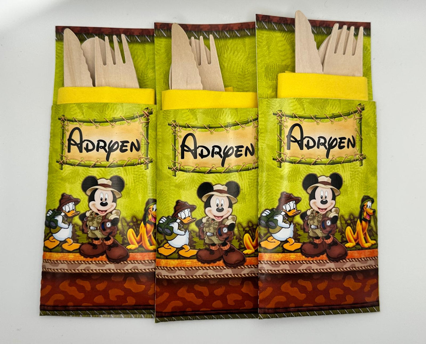 Mickey Safari Party Tableware | Mickey Safari Party Placemats | Mickey Safari Party Cups | Mickey Safari Party Plate | Mickey Safari Party Cutlery Holder | Mickey Safari Party Straw | Mickey Safari Birthday Decoration | Mickey Safari Party Supplies