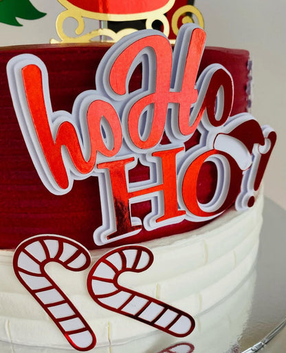 Christmas Cake Topper | Santa Claus Birthday Cake Decoration | Holiday Party Supplies | Festive Christmas Theme Cake Ideas | Personalised Christmas Party Decor