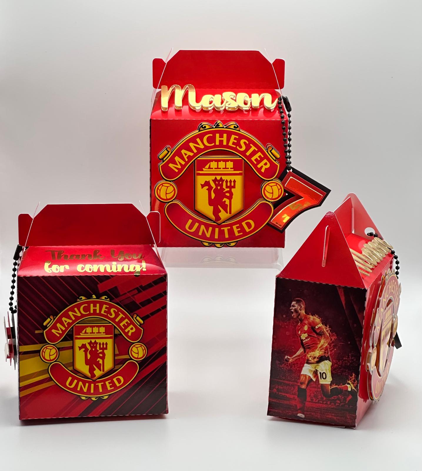 Manchester United Birthday Box | Manchester United Birthday Party Boxes | Manchester United Birthday | Manchester United Party Boxes | Manchester United Party Decor | Manchester United Birthday Ideas | Manchester United Party Boxes