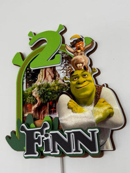 Shrek Cake Topper | Boys Birthday Party Decoration | Personalised Shrek Party Supplies | Shrek Cake Ideas