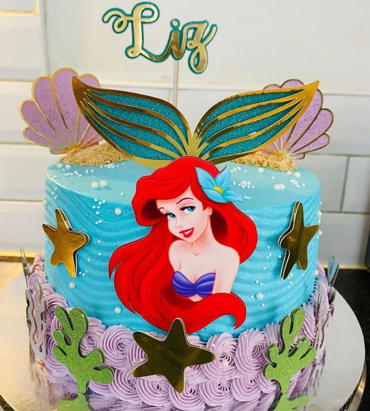 Ariel Cake Topper | Ariel Party | Ariel Birthday | Ariel Girls Birthday | Ariel Party Decor | Under the Sea girls Party