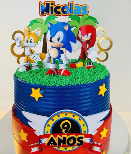 Sonic Cake Topper | Sonic Cake | Sonic Party | Sonic Birthday | Boys Sonic Party | Sonic Personalised Cake Topper