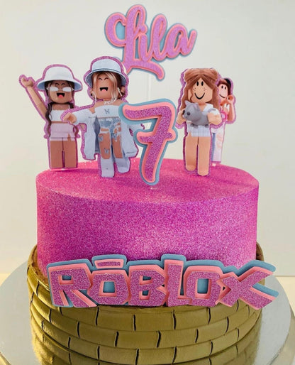 Roblox Girls Cake Topper | Roblox Cake Topper | Roblox Girls | Roblox Party | Roblox Girls Birthday