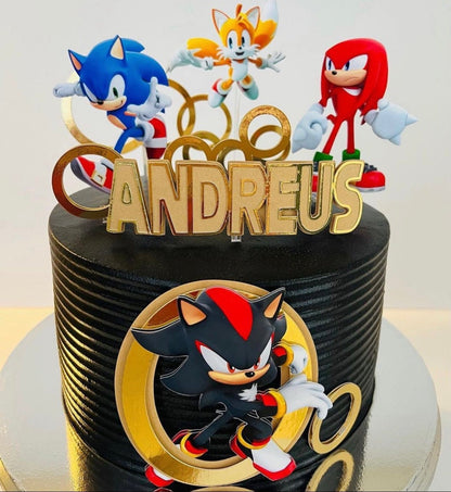 Sonic Shadow Cake Topper | Sonic Cake Topper | Sonic Shadow Party | Sonic Shadow Birthday | Sonic Party Decoration | Sonic Birthday Decor