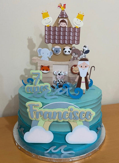 Noah's Arch Cake Topper | Noah's Arch Birthday | Noah's Arch Party Decoration | Noah's Arch Personalised Topper | Boys Cake Topper