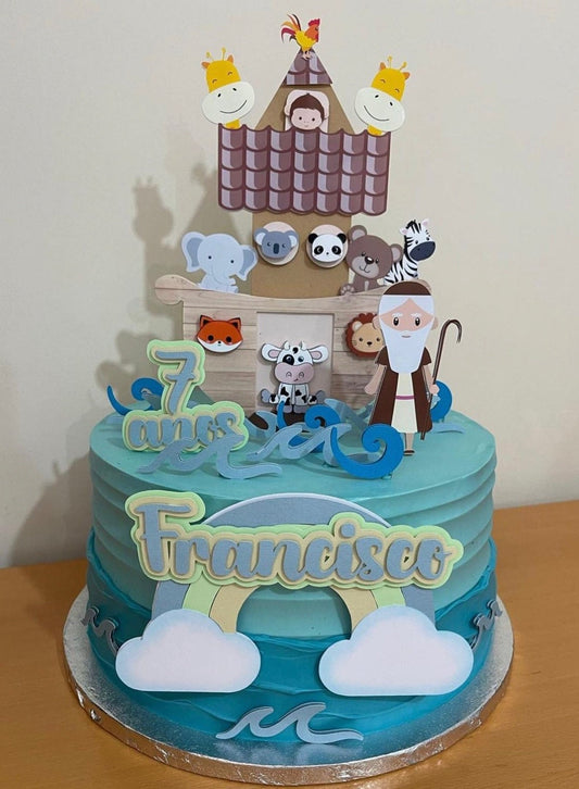 Noah's Arch Cake Topper | Noah's Arch Birthday | Noah's Arch Party Decoration | Noah's Arch Personalised Topper | Boys Cake Topper