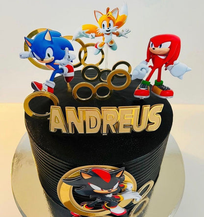 Sonic Shadow Cake Topper | Sonic Cake Topper | Sonic Shadow Party | Sonic Shadow Birthday | Sonic Party Decoration | Sonic Birthday Decor