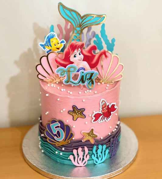 Ariel Cake Topper | Ariel Party | Ariel Birthday | Ariel Girls Birthday | Ariel Party Decor | Under the Sea girls Party| Mermaid Cake Topper