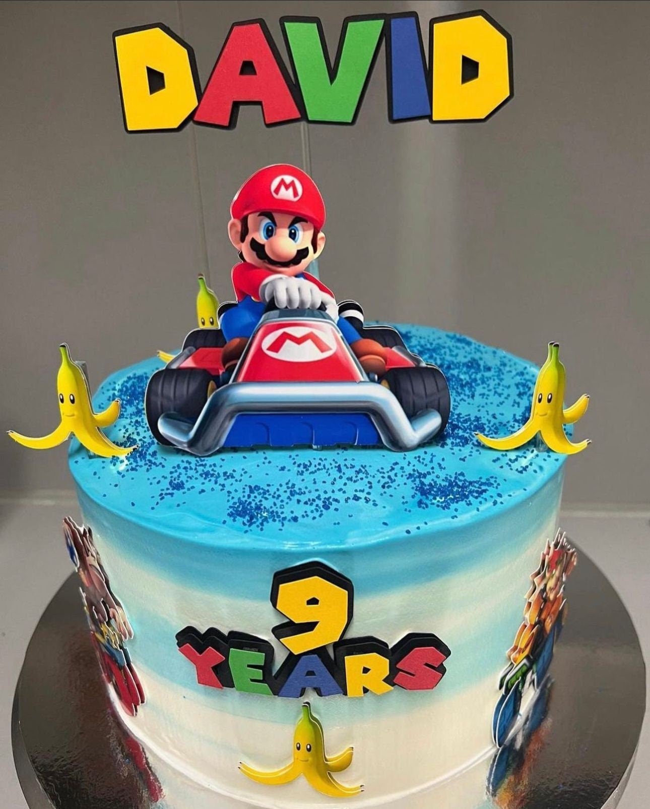 Super Mario Cake Topper | Mario Kart Cake Topper | Boys Cake Topper | Girls Cake Topper | Mario Kart Party Supplies | Mario Kart Party