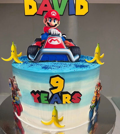 Super Mario Cake Topper | Mario Kart Cake Topper | Boys Cake Topper | Girls Cake Topper | Mario Kart Party Supplies | Mario Kart Party