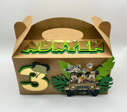 Mickey Safari Gable Box | Mickey Safari Party Box | Mickey Safari Favour Box | Mickey Safari Birthday | Mickey Safari Party Bag | Safari Par